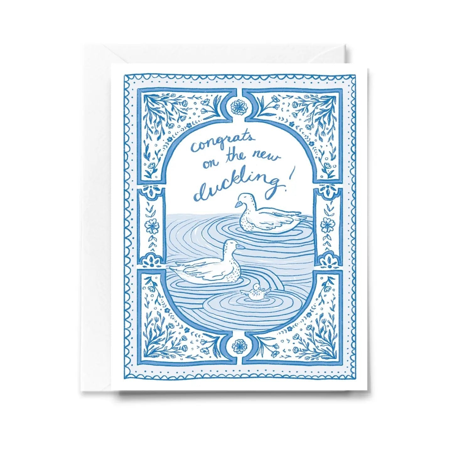 Delft Ducks Baby Card - Spring Sweet