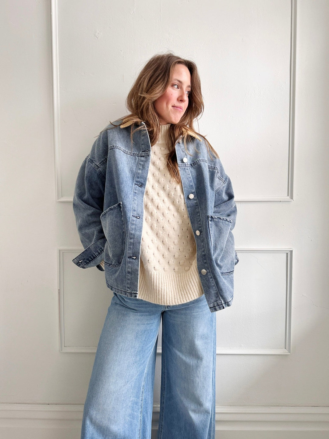 Denim Barn Jacket - Spring Sweet