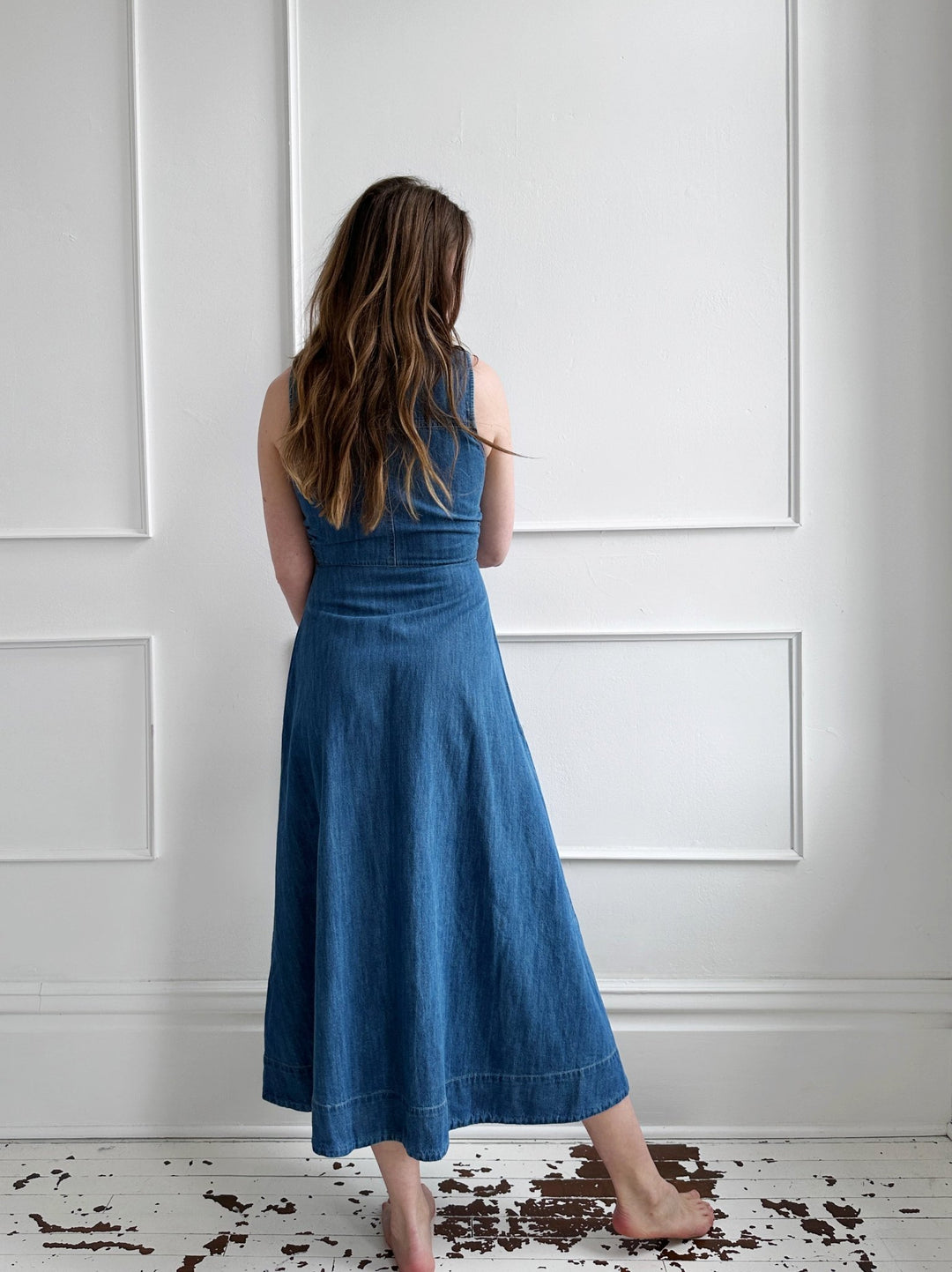 Denim Collared Dress - Spring Sweet