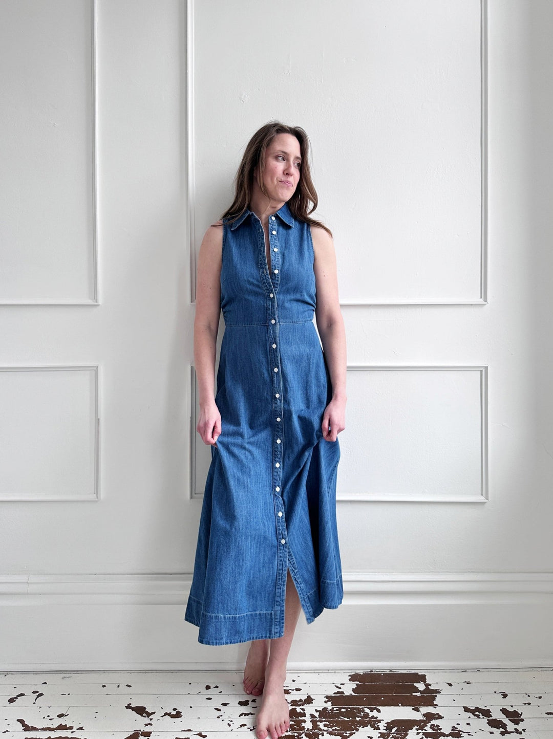 Denim Collared Dress - Spring Sweet
