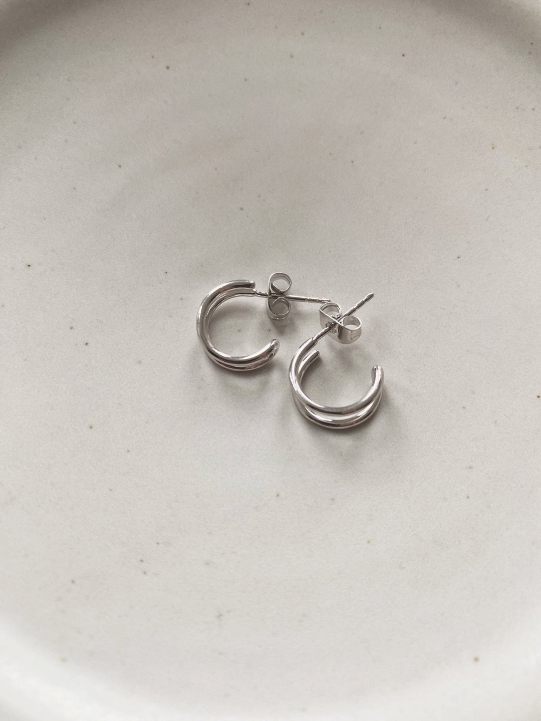 Double Layer Hoops, Gold Plated - Spring Sweet