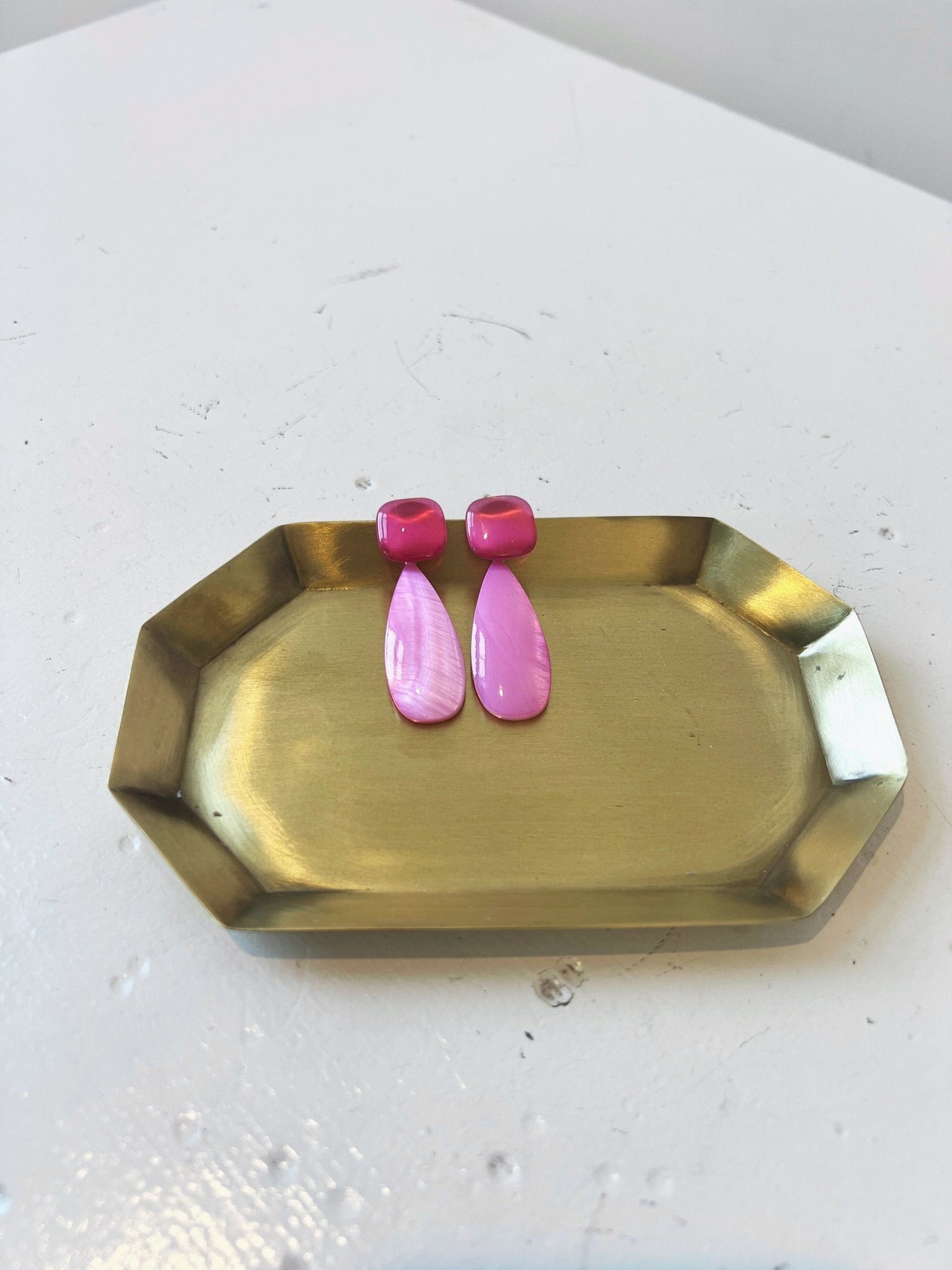 Double Stone Earrings - Spring Sweet