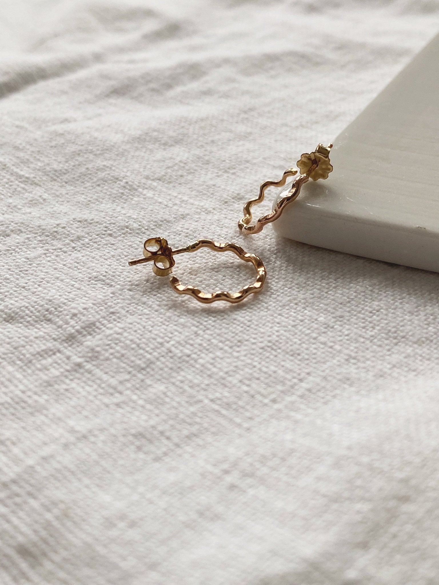 Dreamwave Huggies, Gold Filled - Spring Sweet