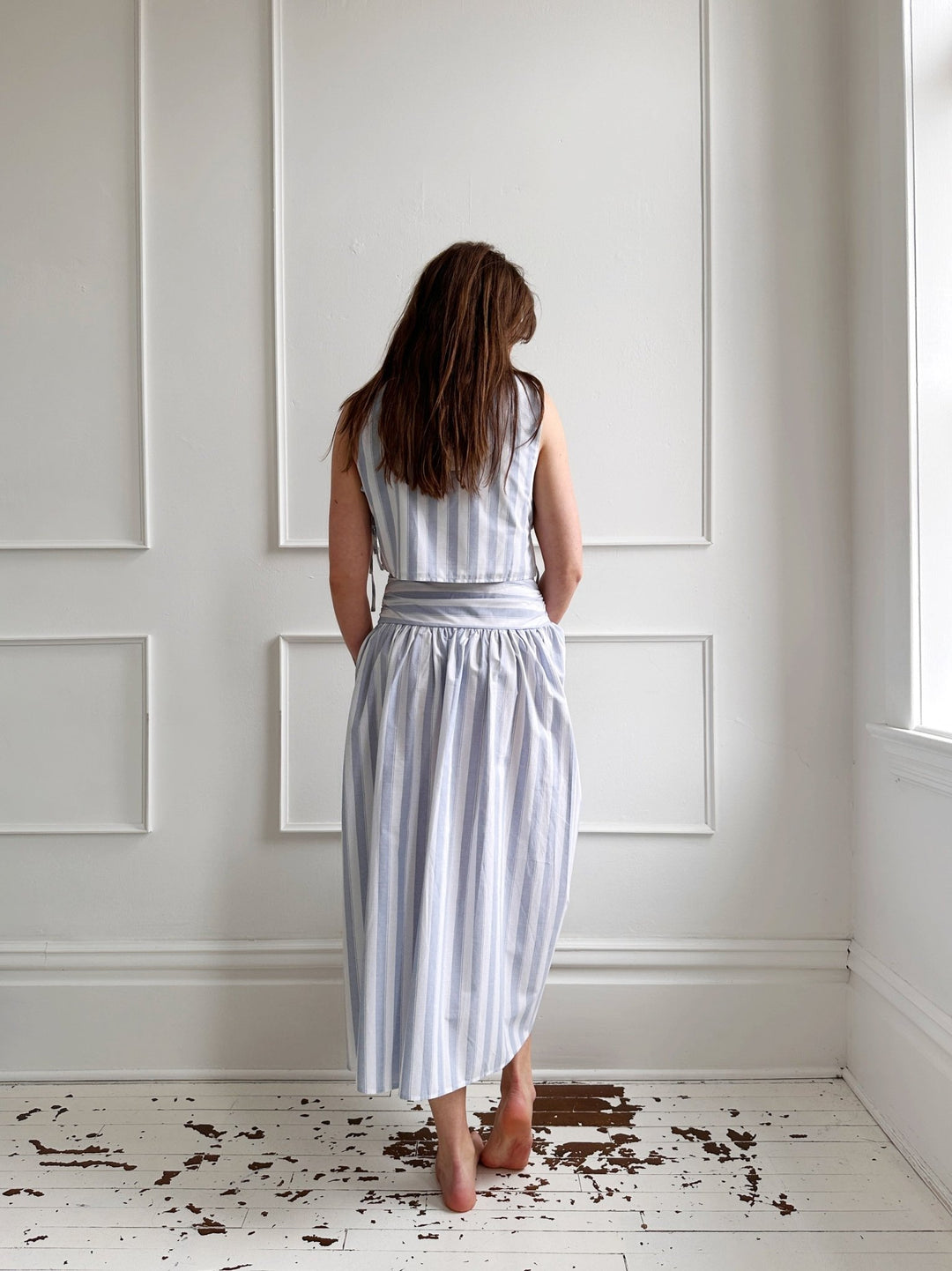 Drop Waist Midi Skirt - Spring Sweet