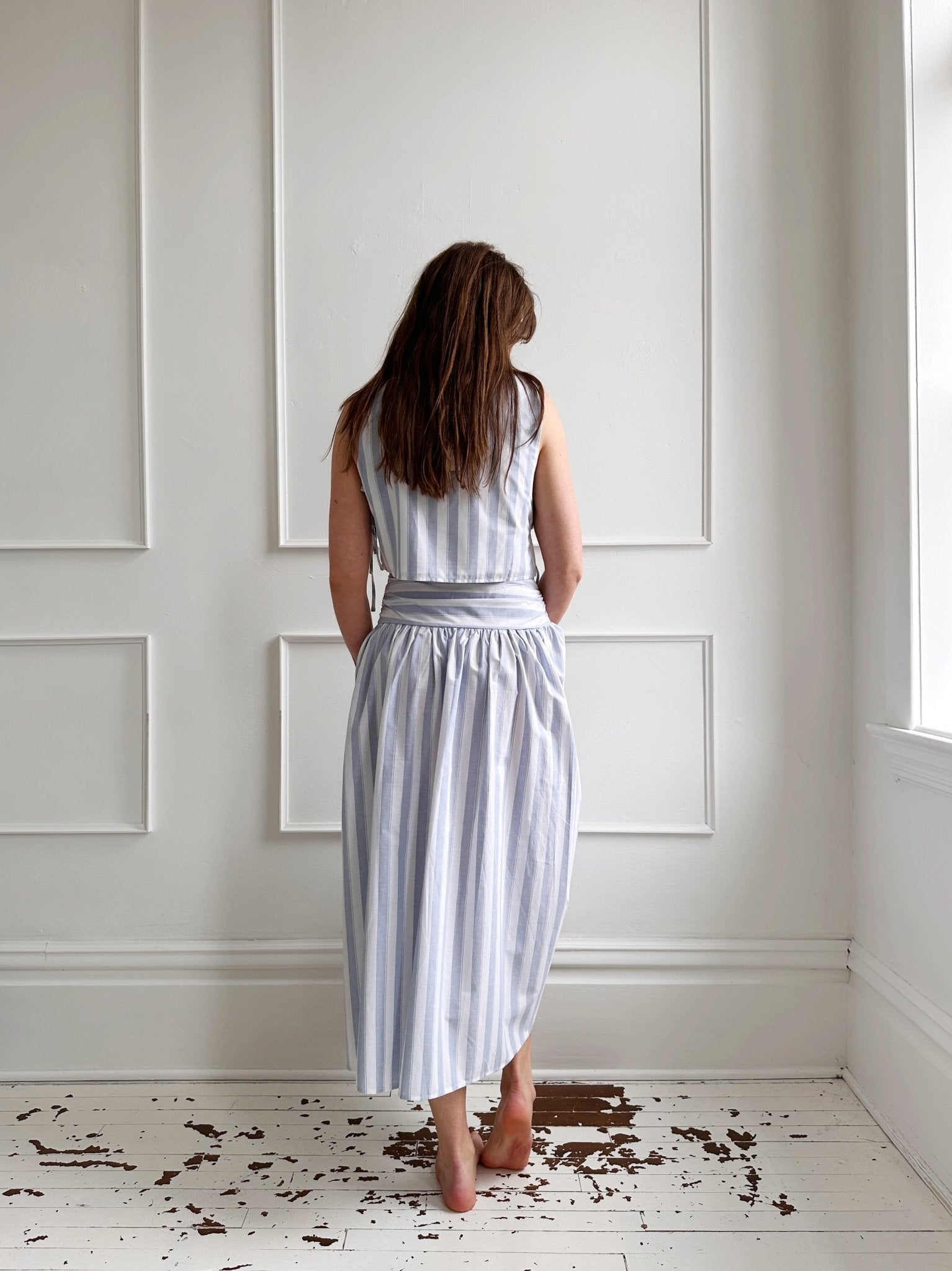 Drop Waist Midi Skirt - Spring Sweet