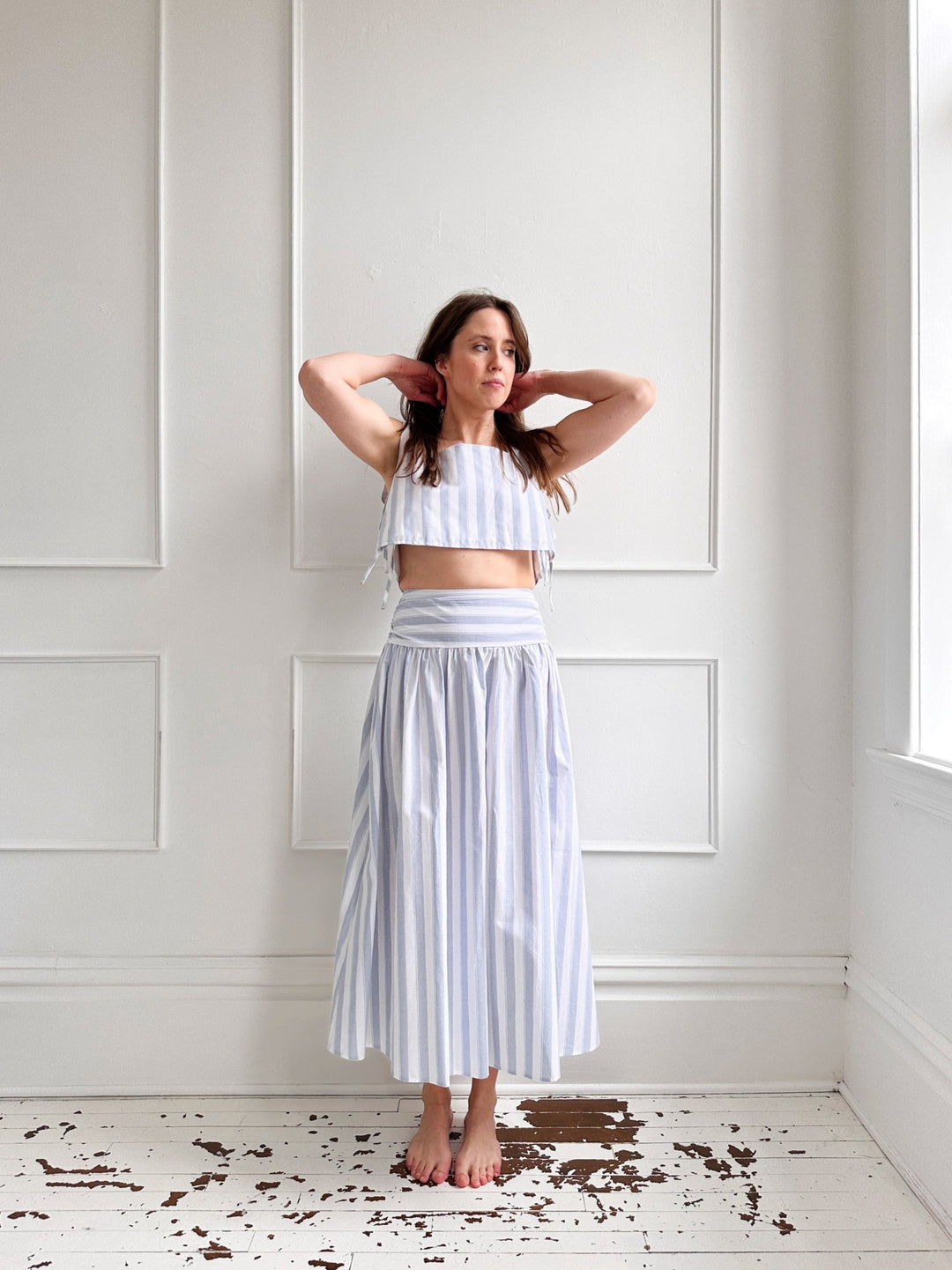 Drop Waist Midi Skirt - Spring Sweet