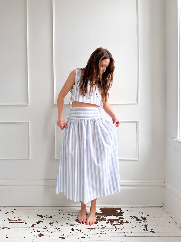 Drop Waist Midi Skirt - Spring Sweet