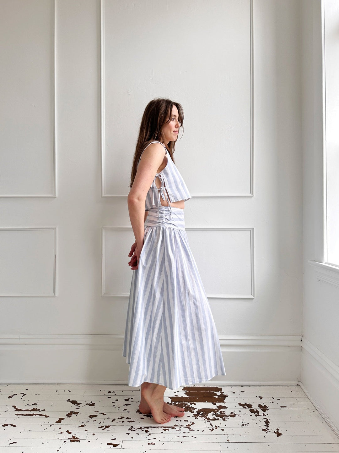Drop Waist Midi Skirt - Spring Sweet