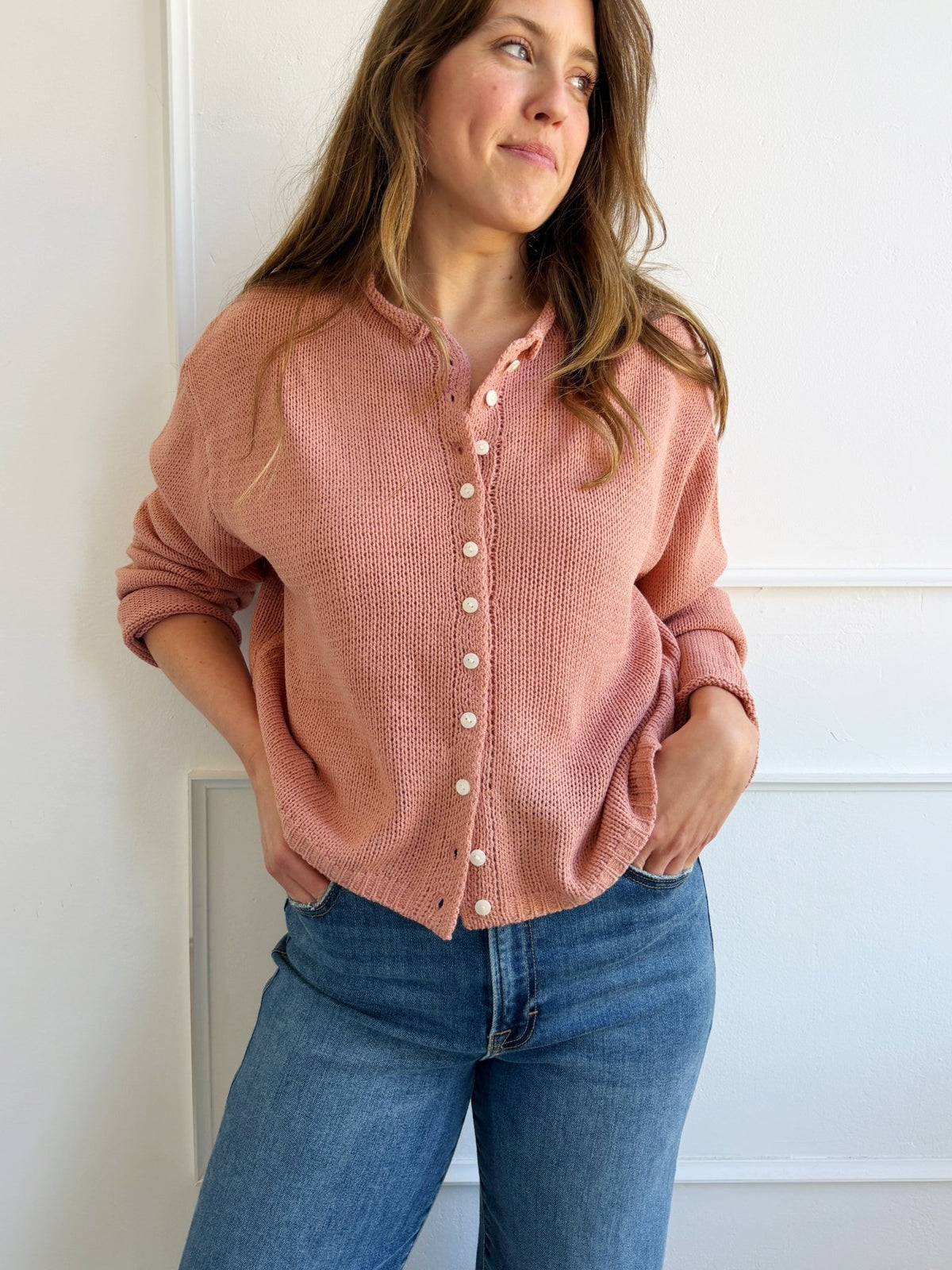Easy Knit Cardigan - Spring Sweet