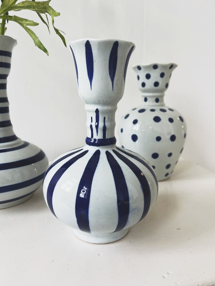 Electic Hand - Painted Stoneware Vase - Spring Sweet