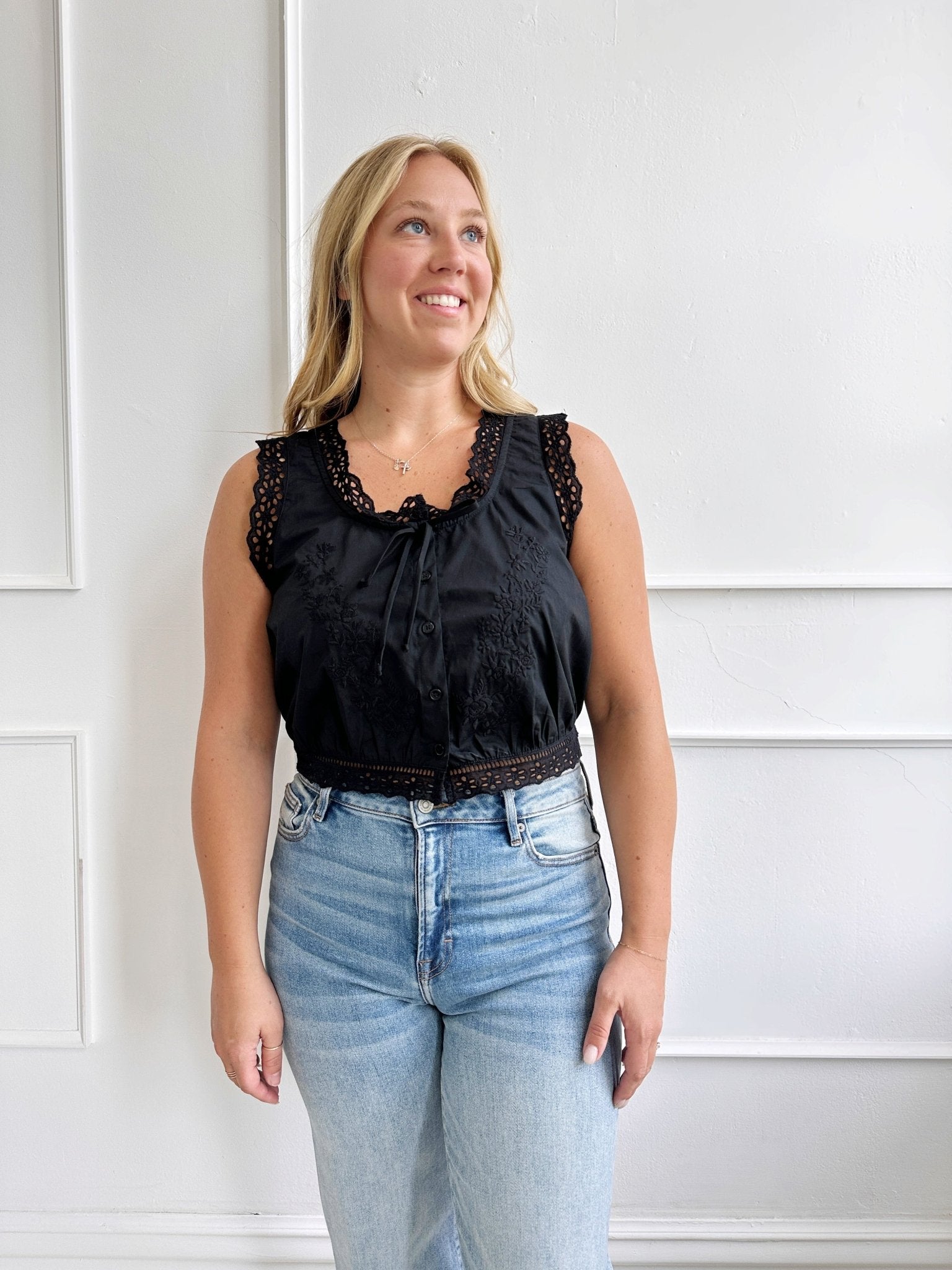 Embroidered Cotton Top - Spring Sweet