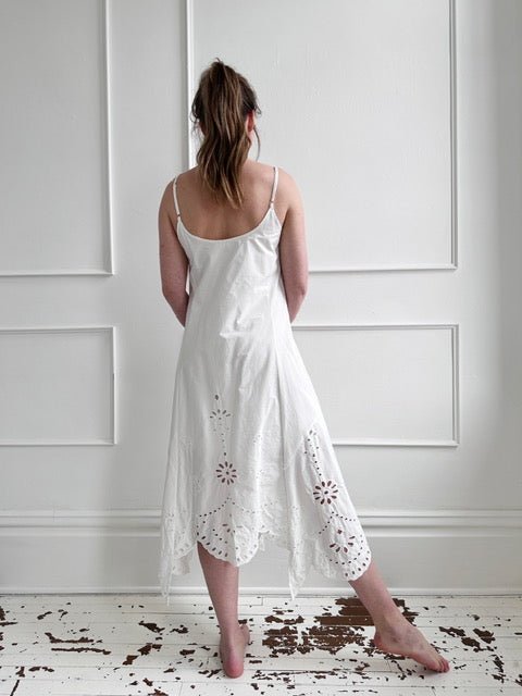 Embroidered Dress w/ Handkerchief Hem - Spring Sweet