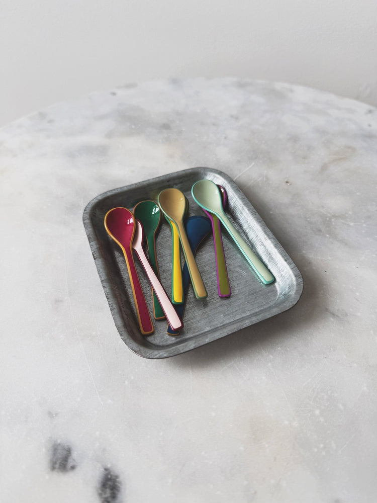 Enameled Salt Spoon - Spring Sweet