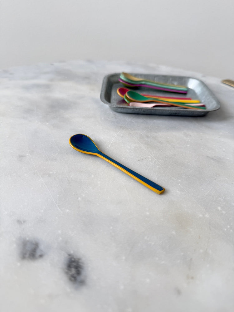 Enameled Salt Spoon - Spring Sweet