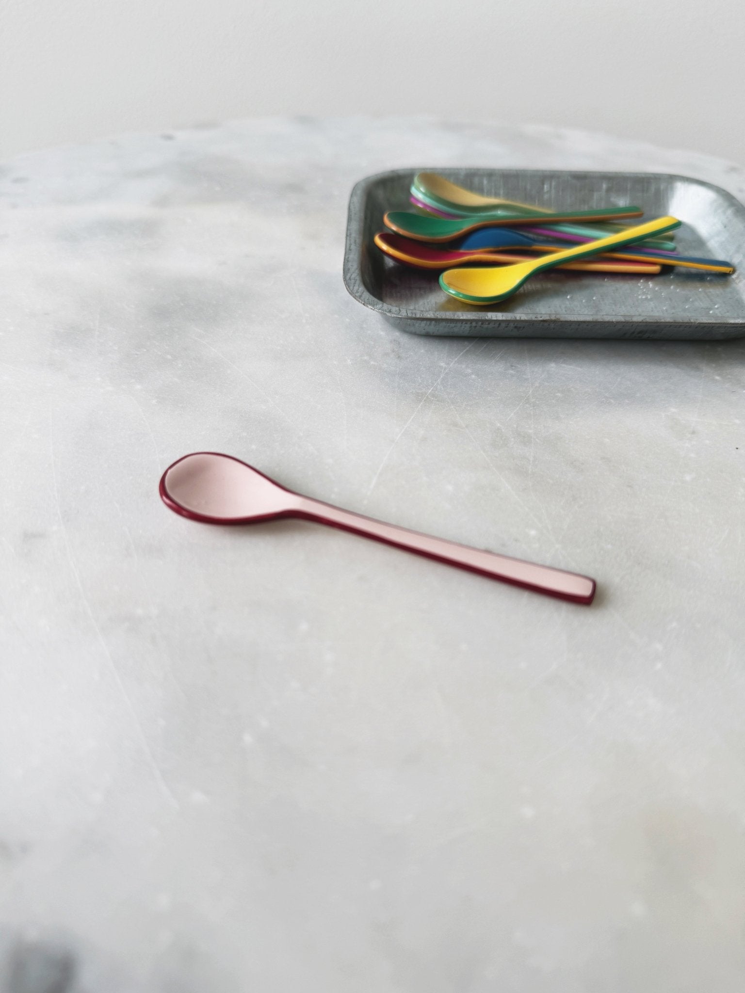 Enameled Salt Spoon - Spring Sweet