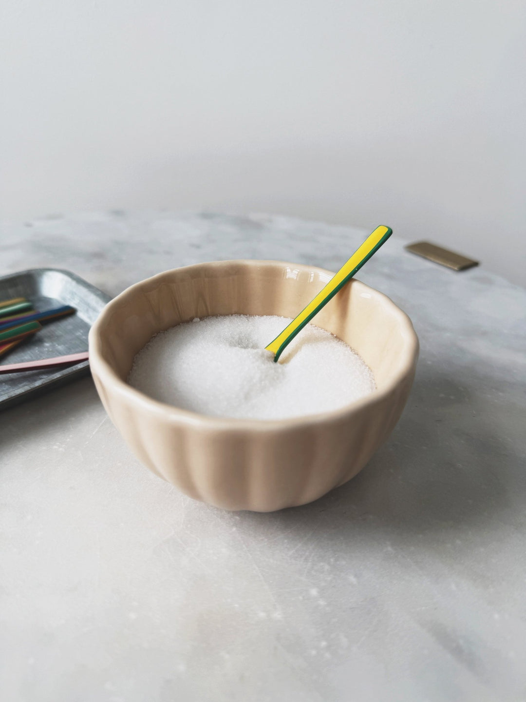 Enameled Salt Spoon - Spring Sweet