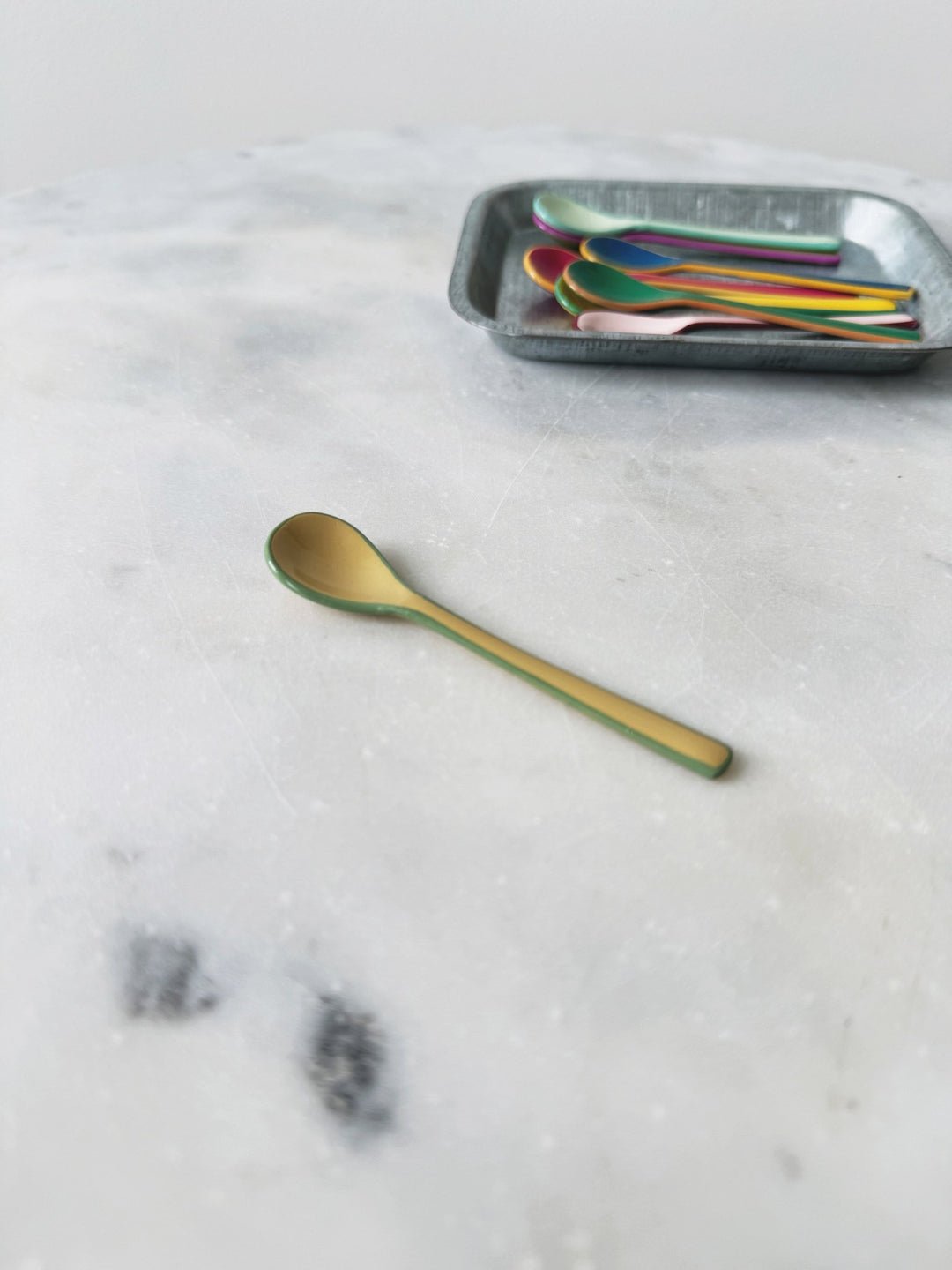 Enameled Salt Spoon - Spring Sweet