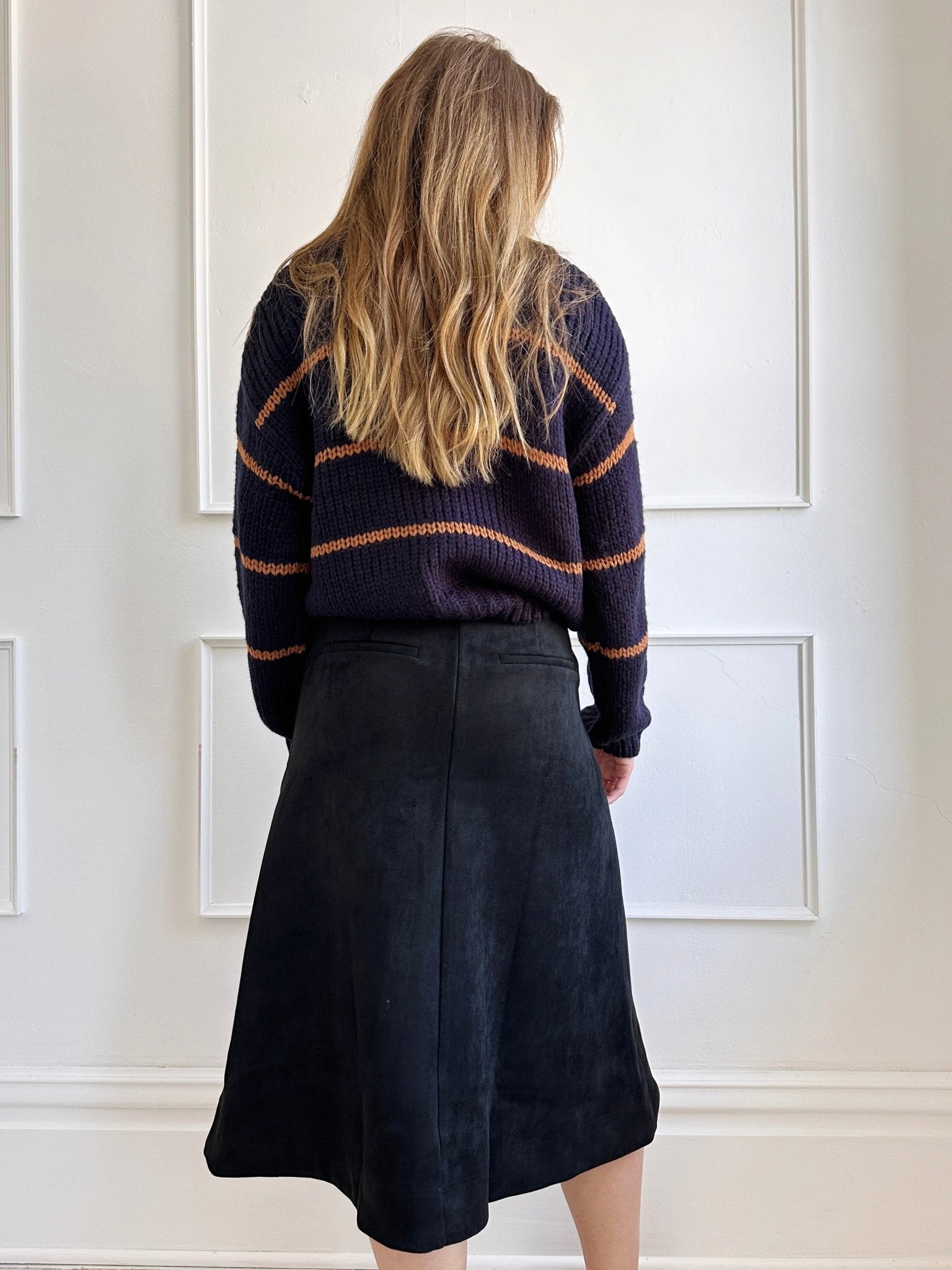 Faux Suede Midi Skirt - Spring Sweet