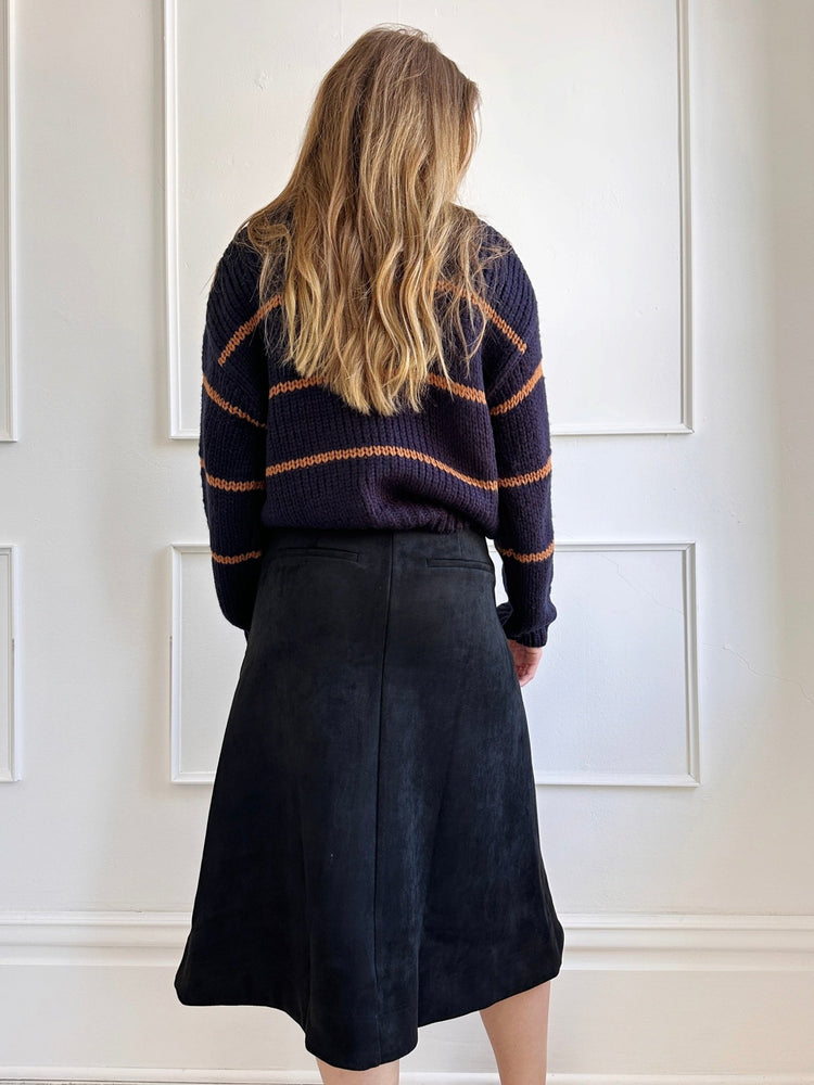 Faux Suede Midi Skirt - Spring Sweet