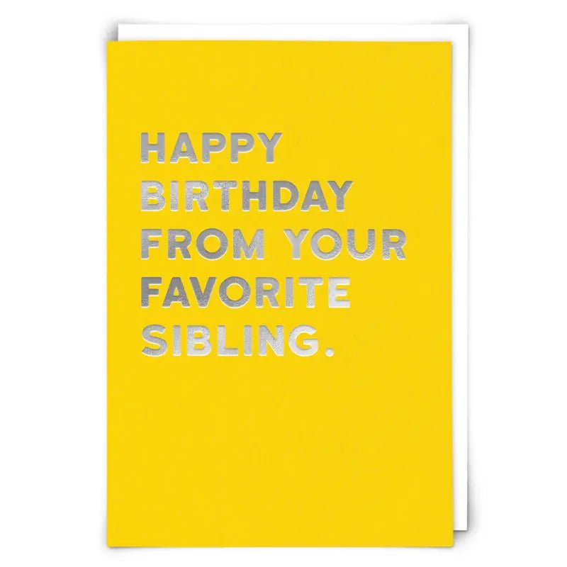 Favorite Sibling Birthday Card - Spring Sweet