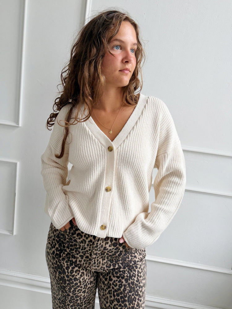 Fisherman Knit Cardigan - Spring Sweet