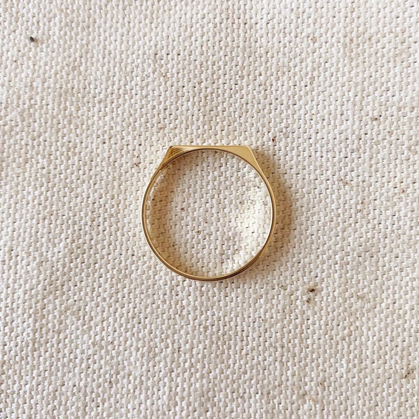 Flat Top Ring, Gold Ring - Spring Sweet