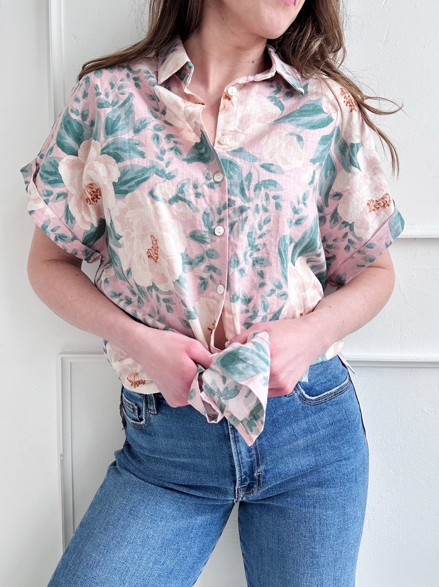 Floral Button Up Shirt - Spring Sweet