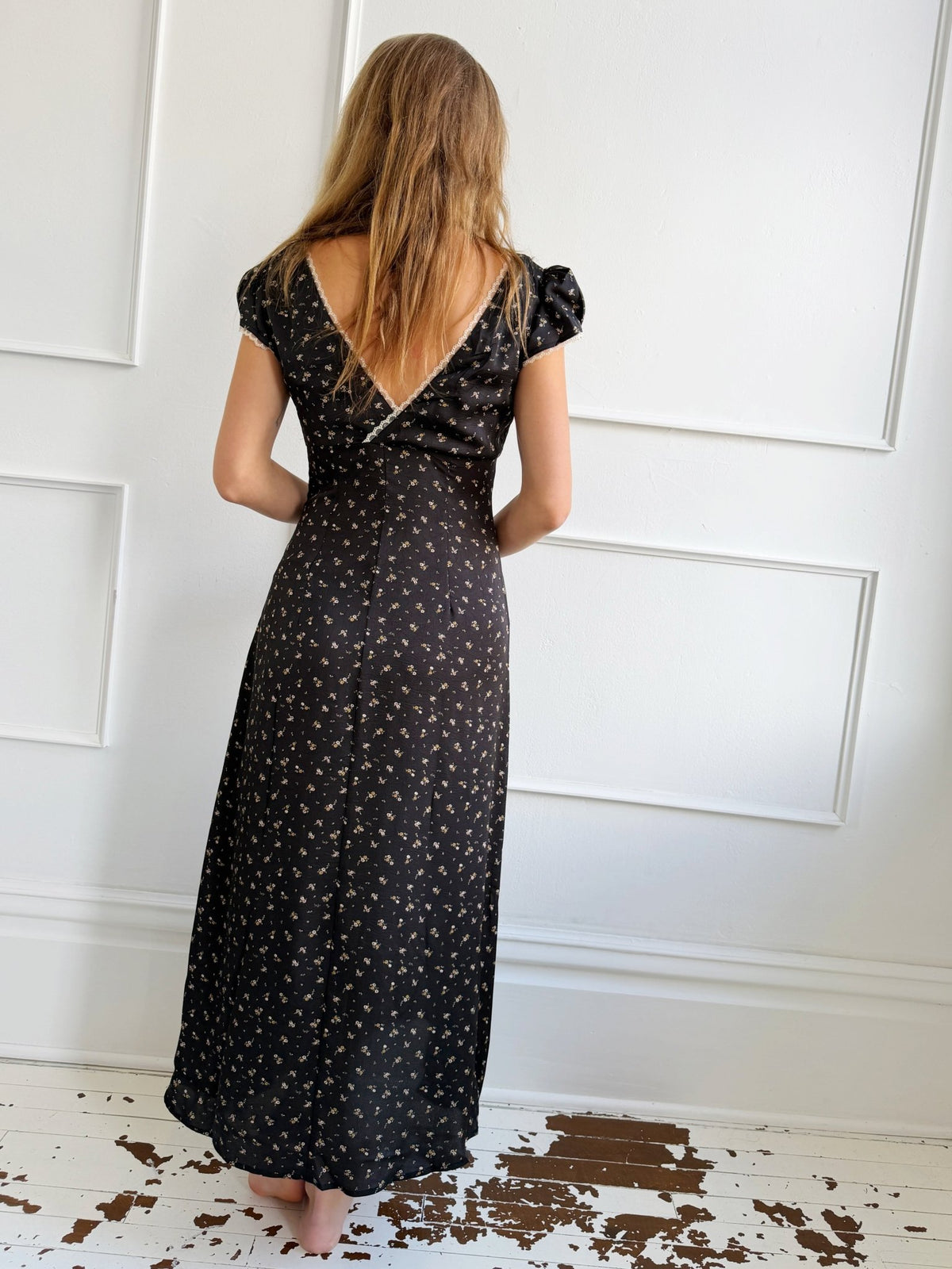 Floral Cap Sleeve Midi Dress - Spring Sweet