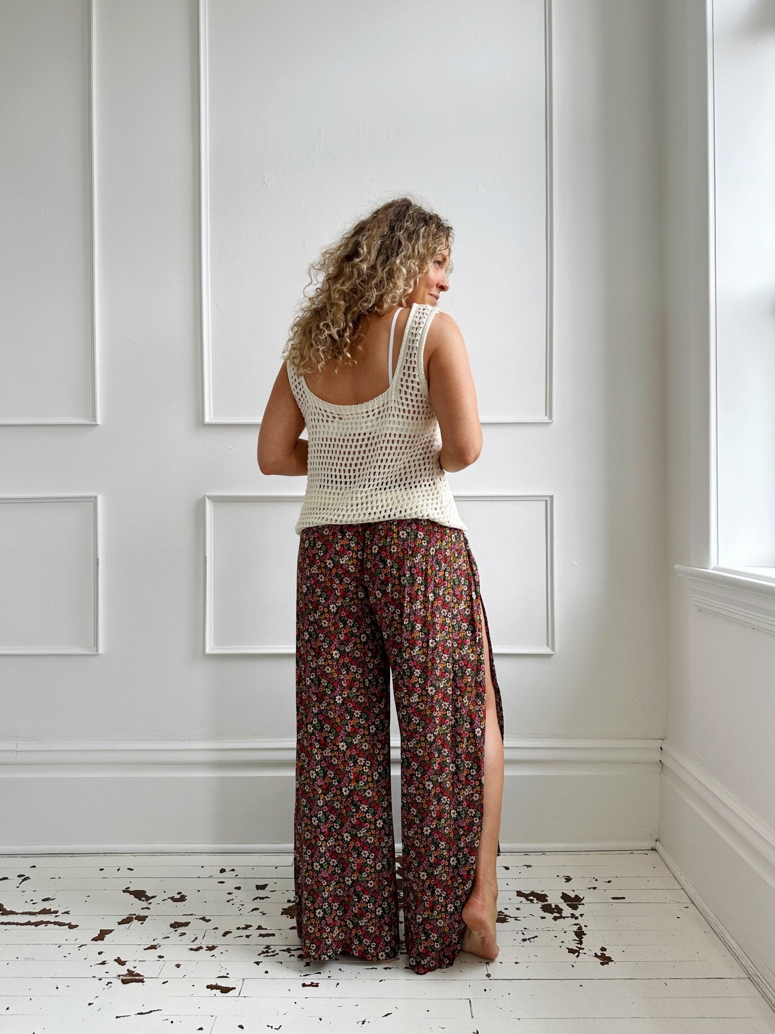 Floral Flowy Pants - Spring Sweet