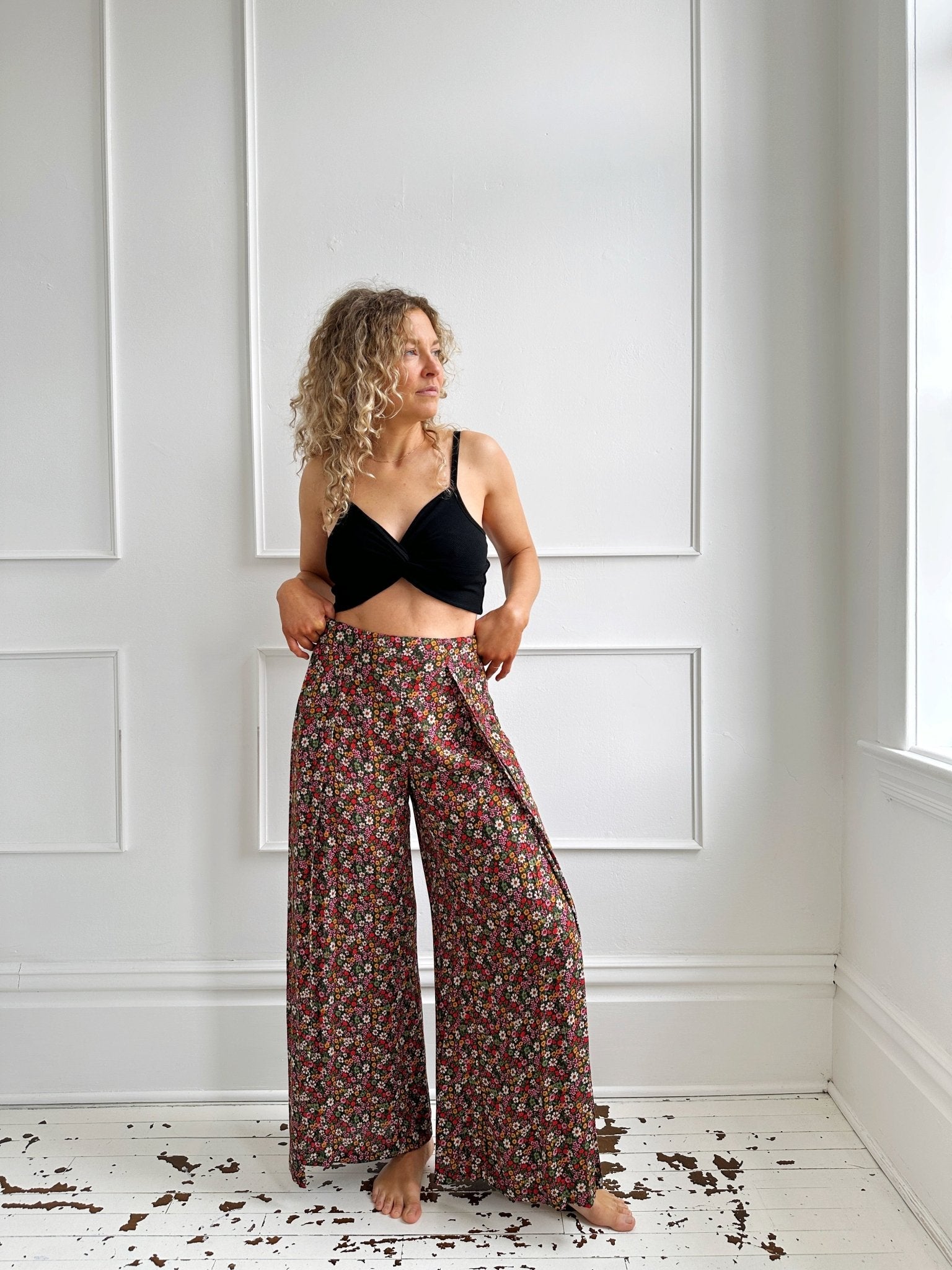 Floral Flowy Pants - Spring Sweet