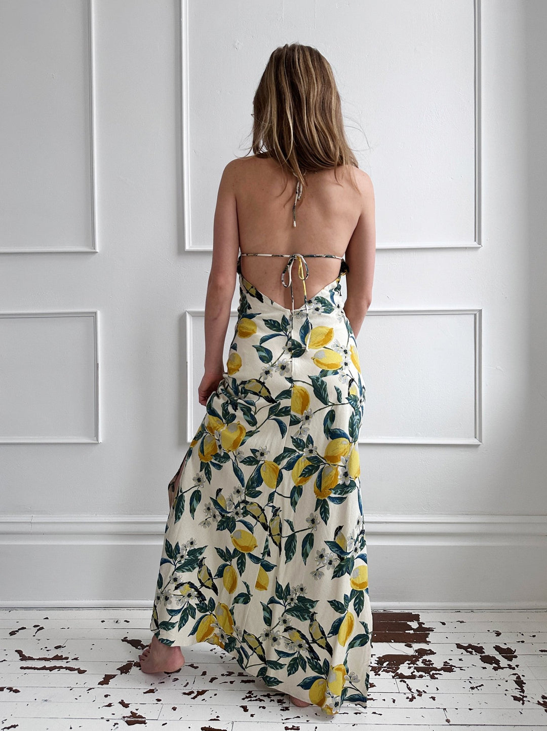 Floral Halter Dress w/ Side Slits - Spring Sweet