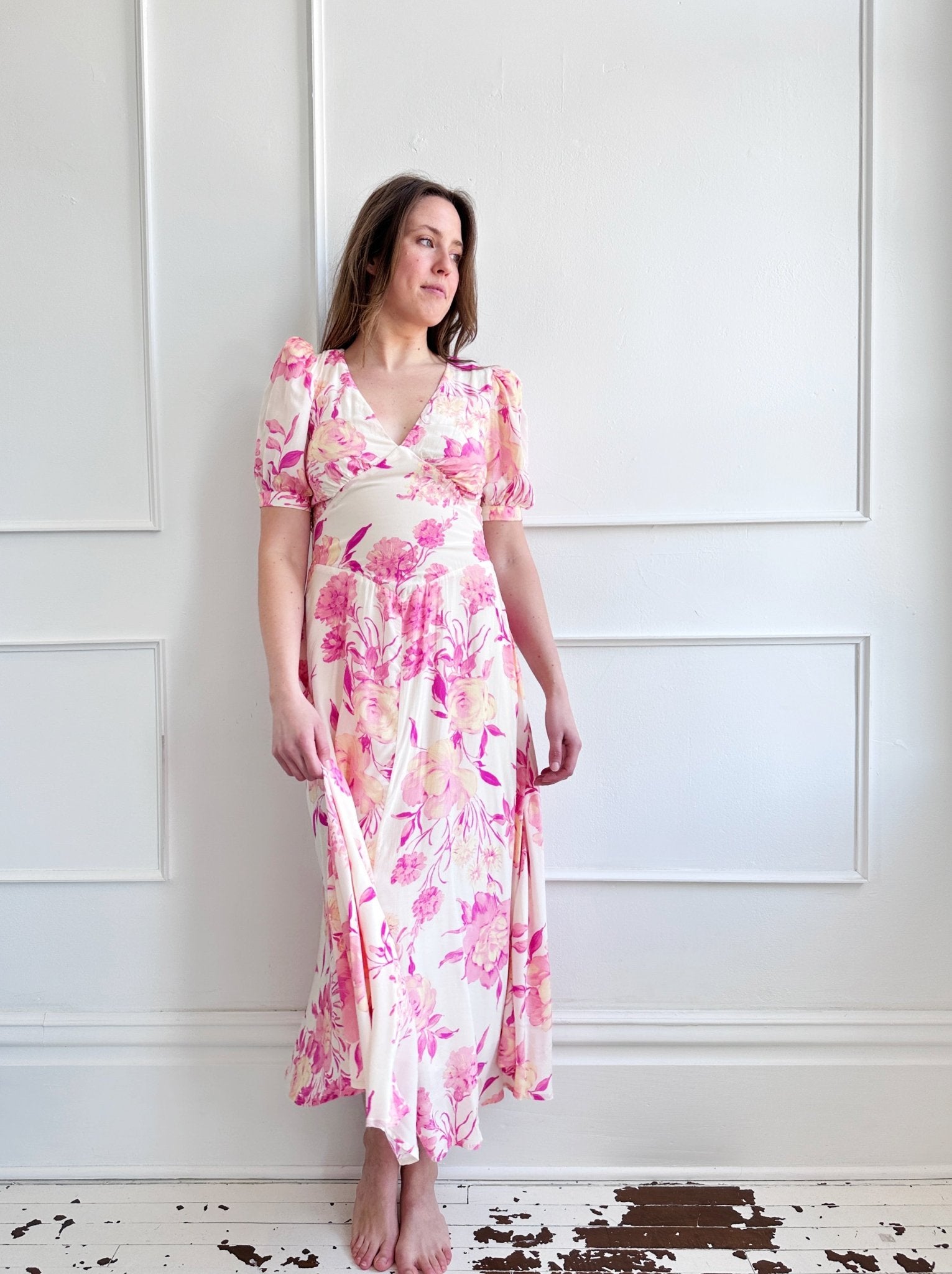 Floral Midi Dress - Spring Sweet