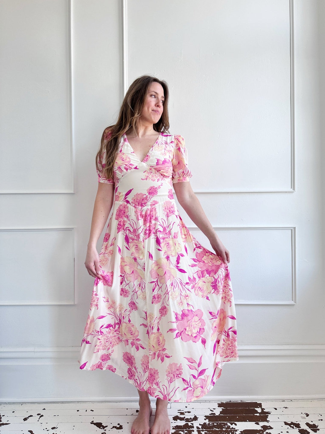 Floral Midi Dress - Spring Sweet