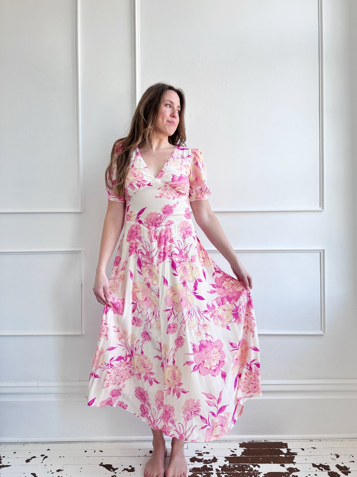 Floral Midi Dress - Spring Sweet