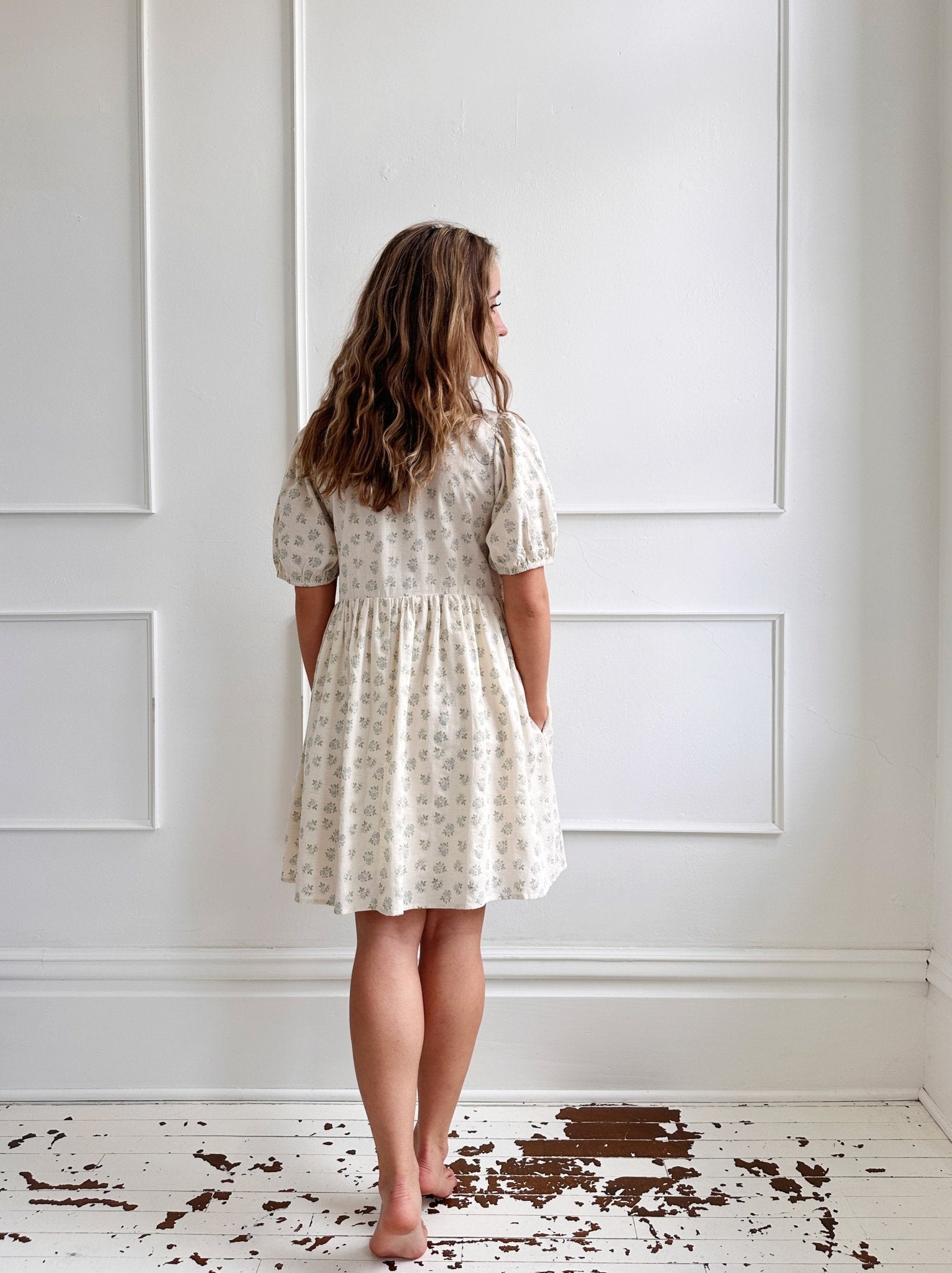 Floral Puff Sleeve Mini Dress - Spring Sweet