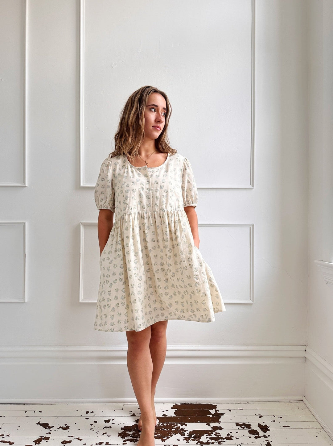Floral Puff Sleeve Mini Dress - Spring Sweet