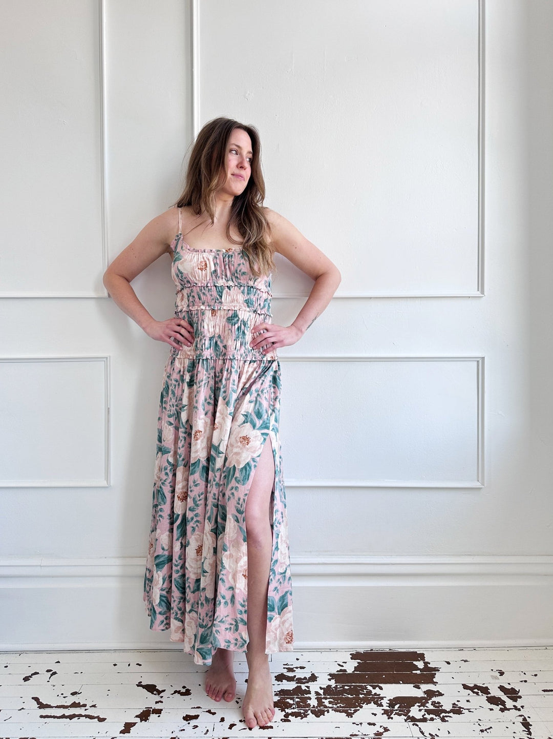Floral Smocked Maxi Dress - Spring Sweet