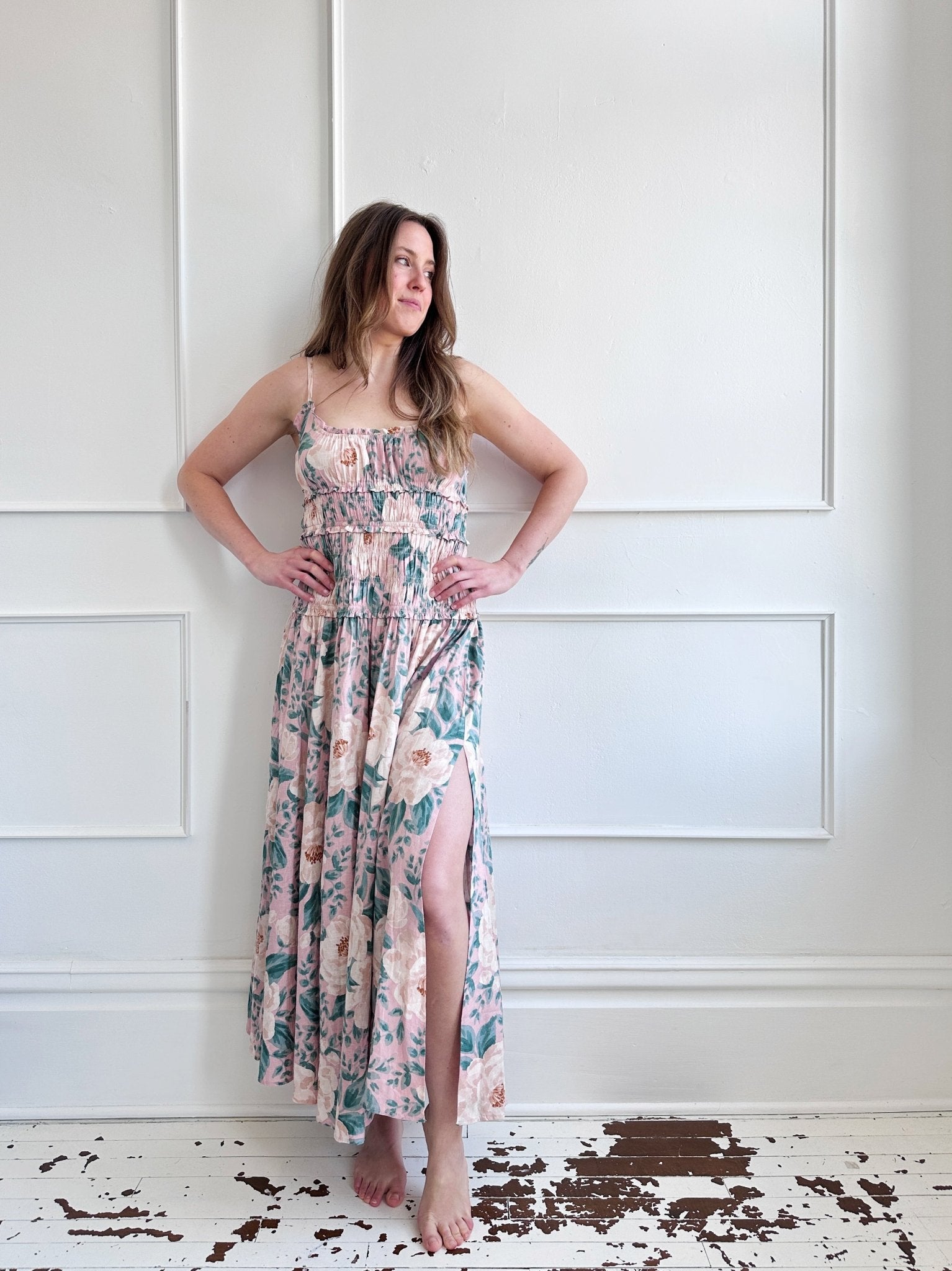 Floral Smocked Maxi Dress - Spring Sweet
