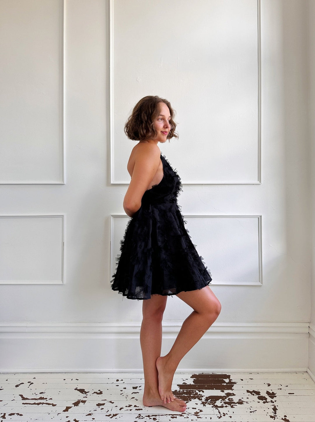 Floral Textured Mini Dress - Spring Sweet