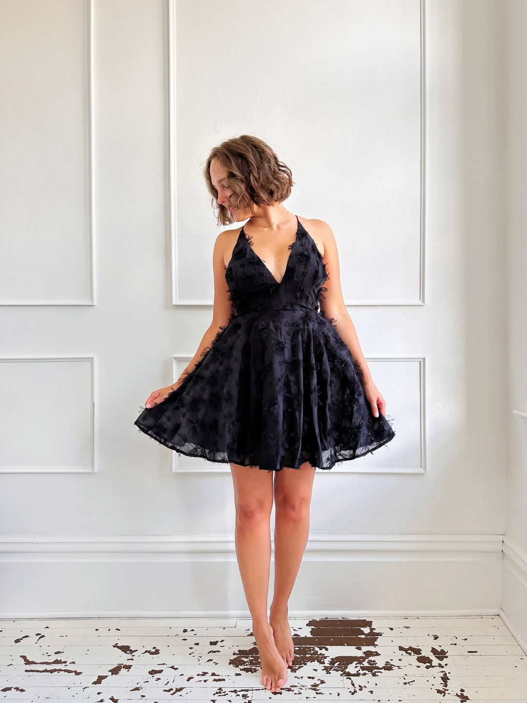 Floral Textured Mini Dress - Spring Sweet