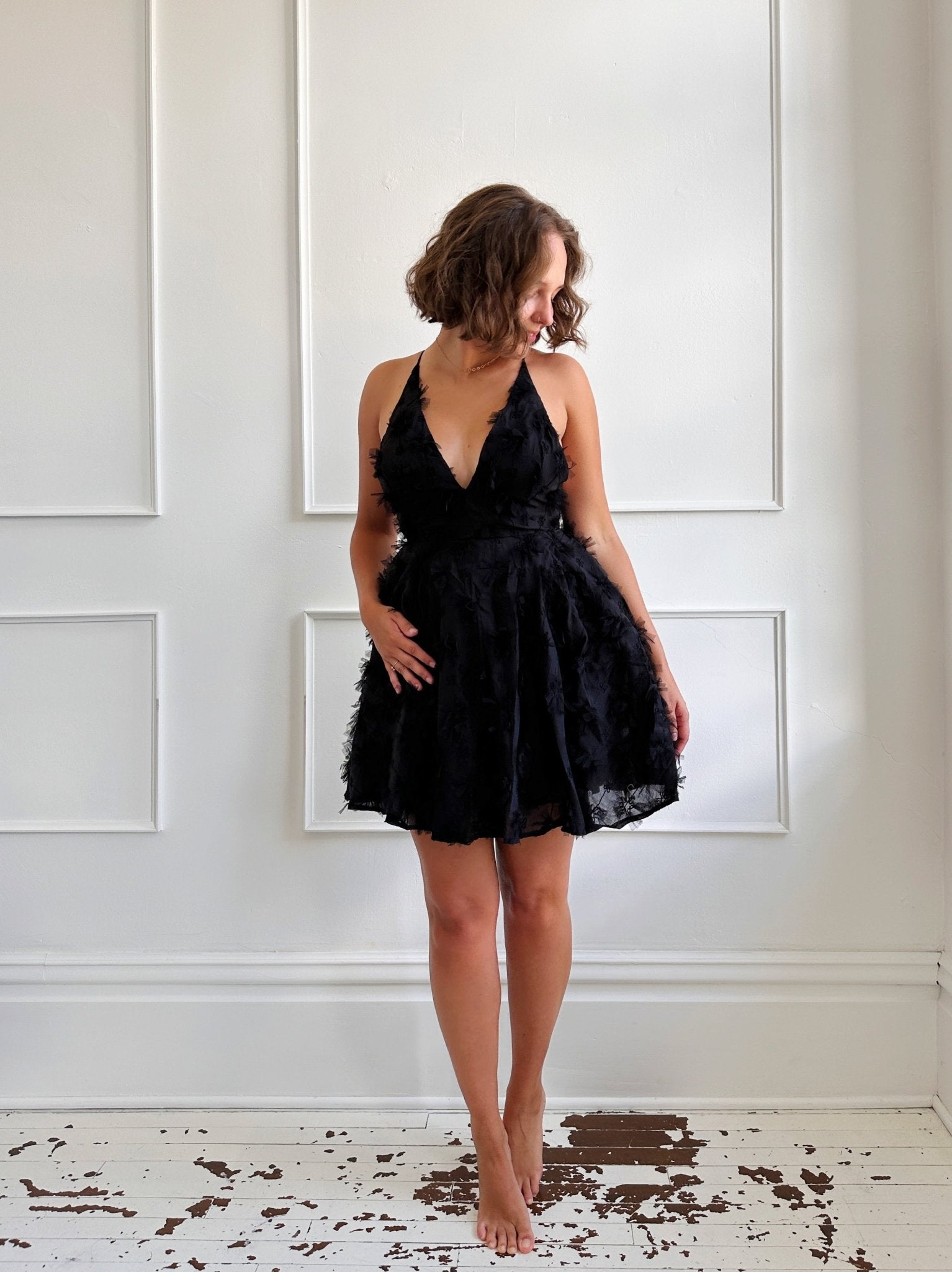 Floral Textured Mini Dress - Spring Sweet