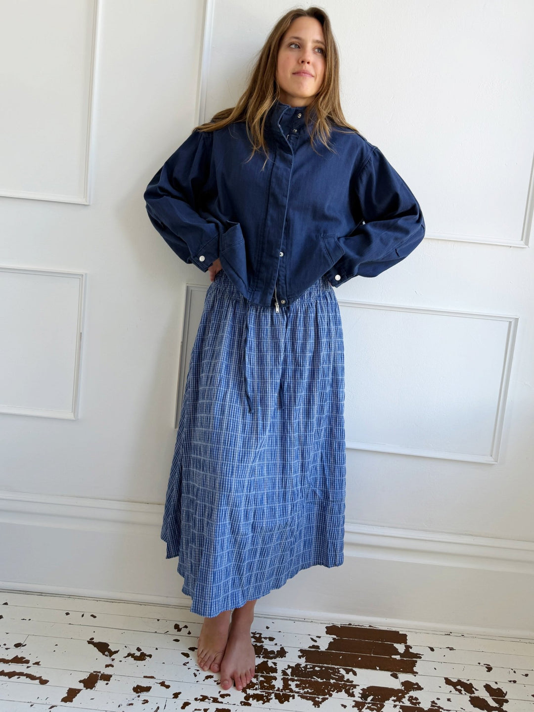 Funnel Neck Cotton Jacket - Spring Sweet