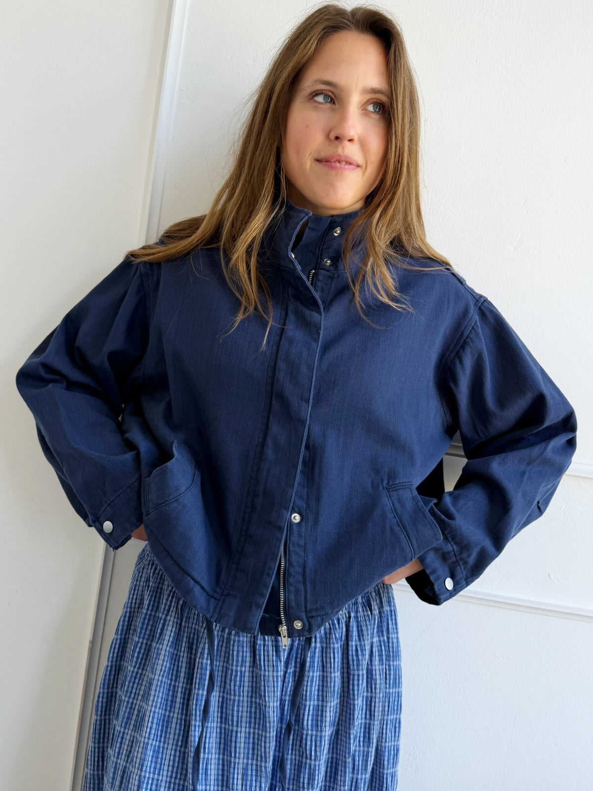 Funnel Neck Cotton Jacket - Spring Sweet