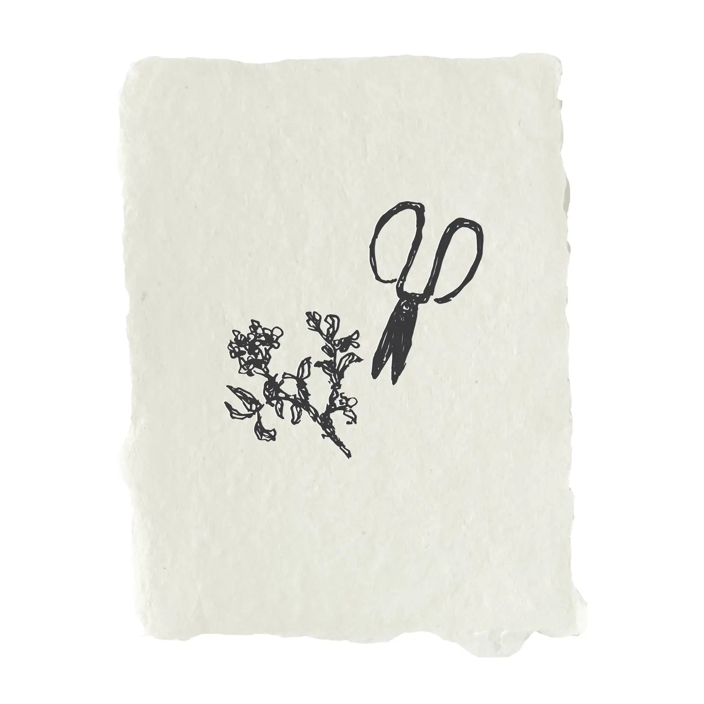 Garden Shears Note Card Individual - Spring Sweet