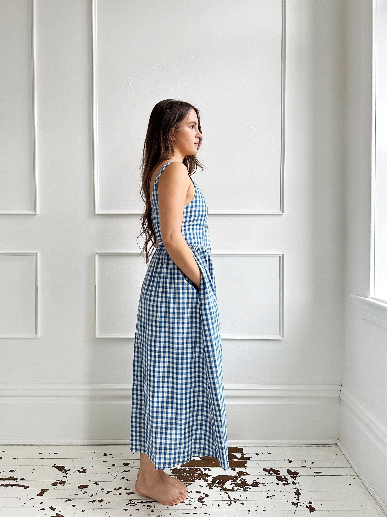 Gingham Button Front Sundress - Spring Sweet