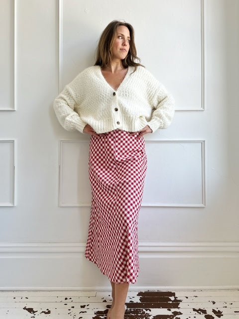 Gingham Maxi Skirt - Spring Sweet