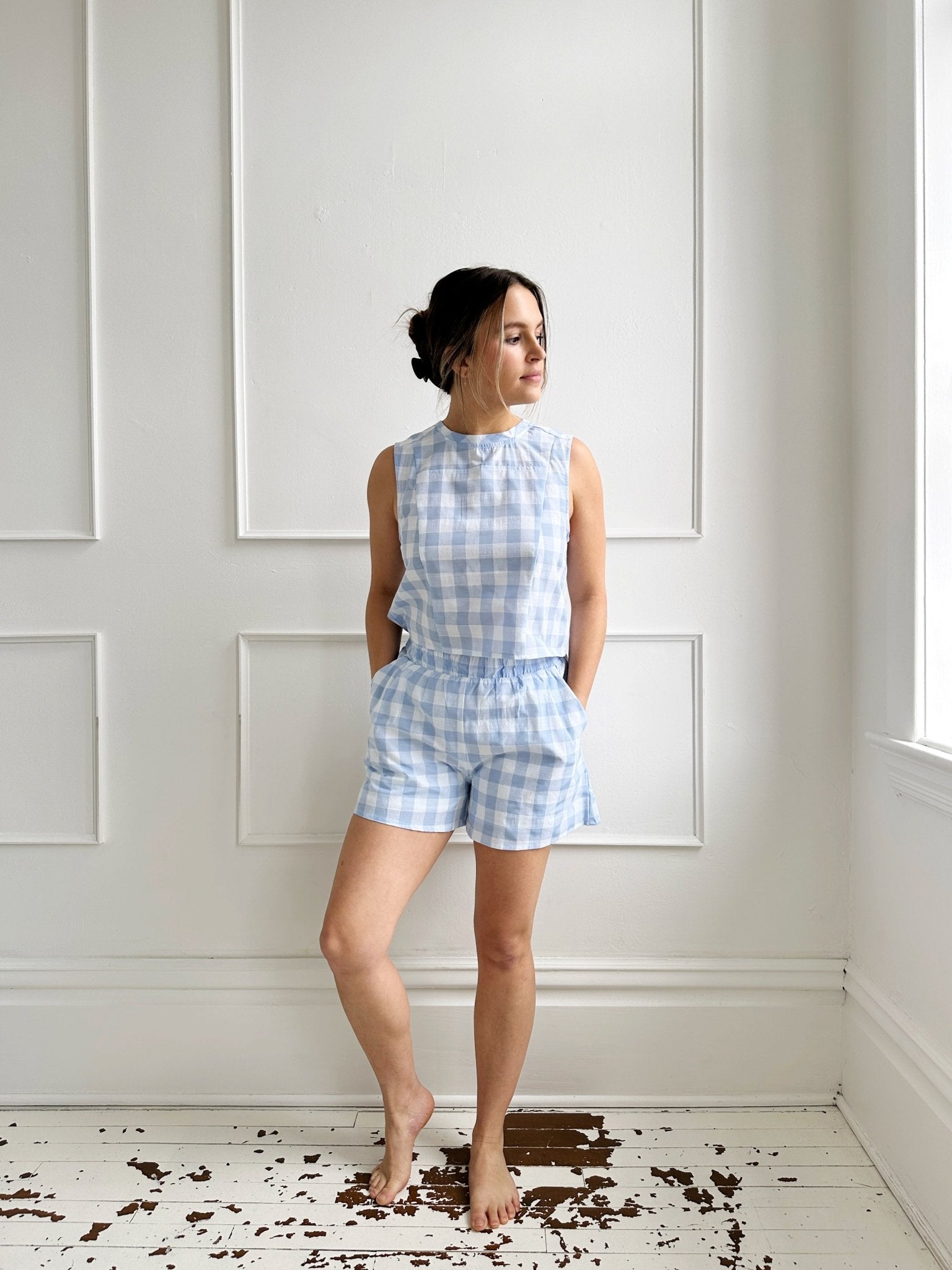 Gingham Pull - On Shorts - Spring Sweet