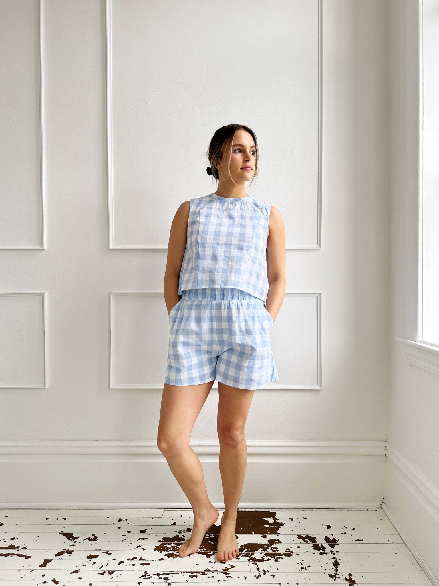 Gingham Pull - On Shorts - Spring Sweet