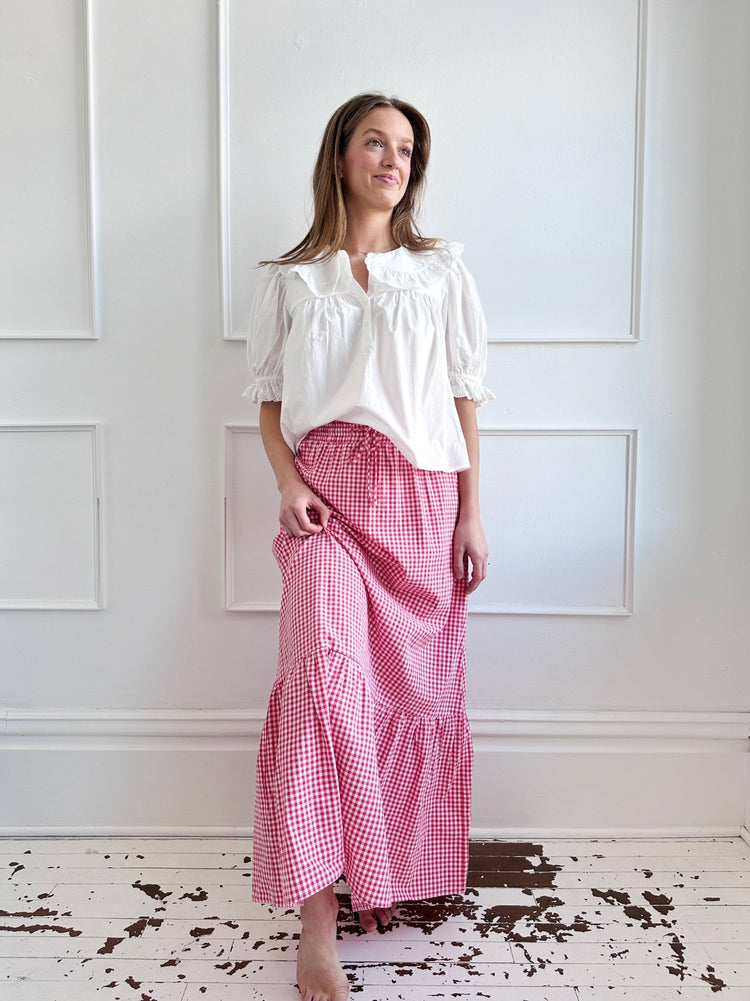 Gingham Tiered Skirt - Spring Sweet