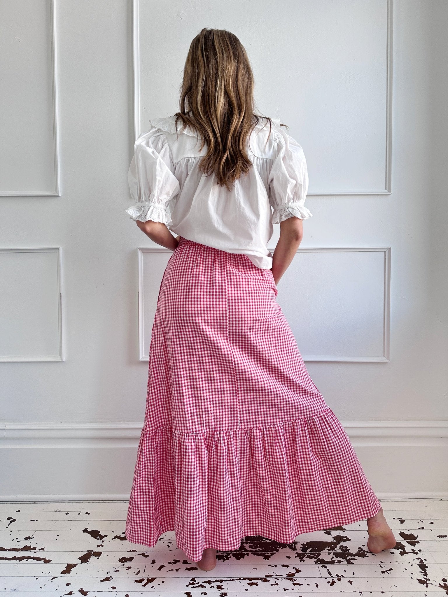 Gingham Tiered Skirt - Spring Sweet